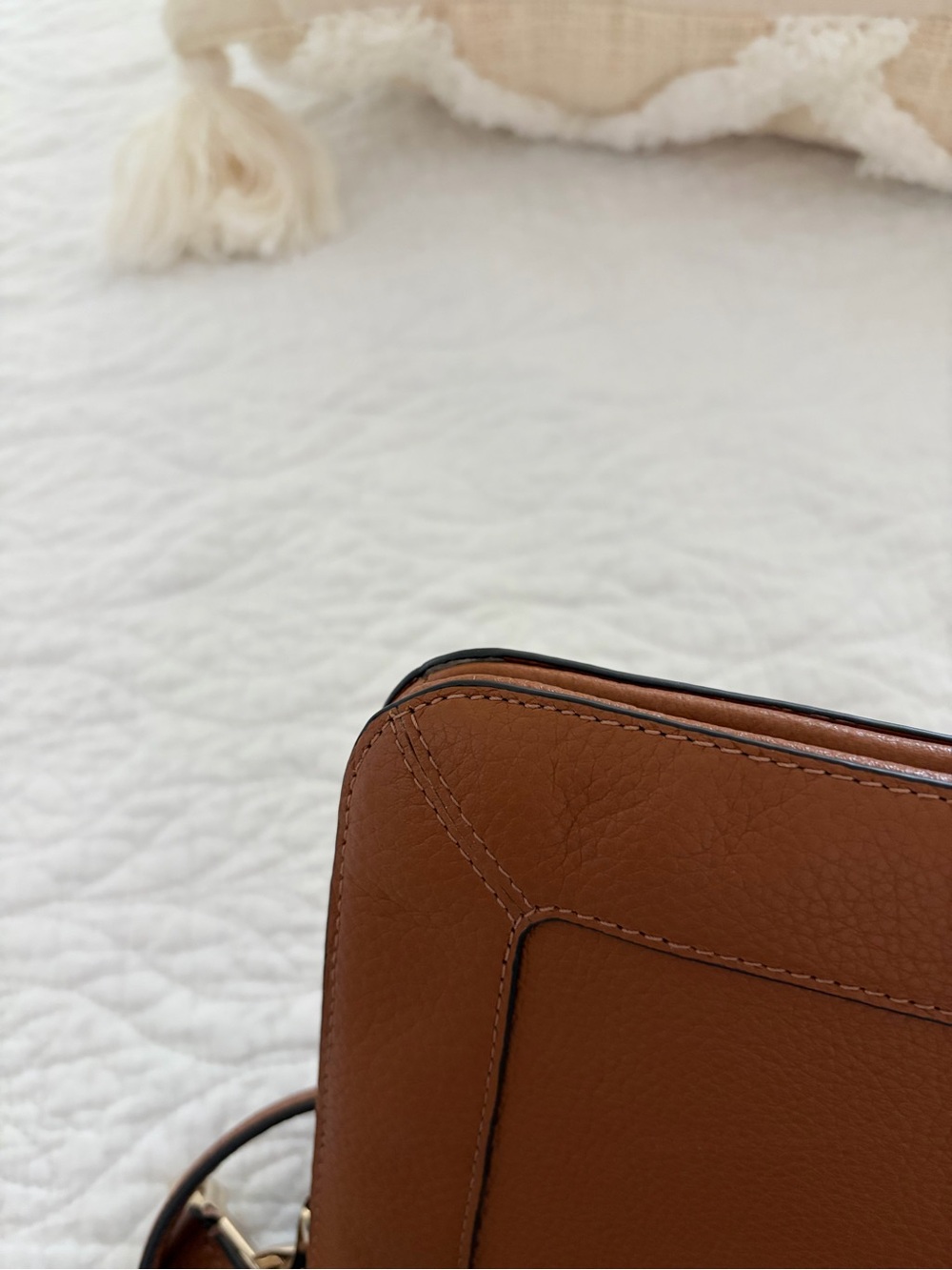 Kate Spade Lena Leather Crossbody Bag in Cognac Brown - Picture 8 of 11